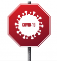 covid-19 logo 43 Iron On Transfer