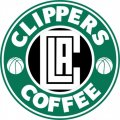 Los Angeles Clippers Starbucks Coffee Logo Iron On Transfer