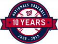 Washington Nationals 2015 Anniversary Logo Iron On Transfer