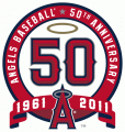 Los Angeles Angels 2011 Anniversary Logo Print Decal