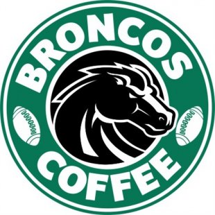 Denver Broncos starbucks coffee logo Print Decal