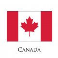 Canada flag logo Print Decal