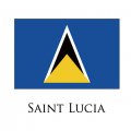 St.lucia flag logo Print Decal