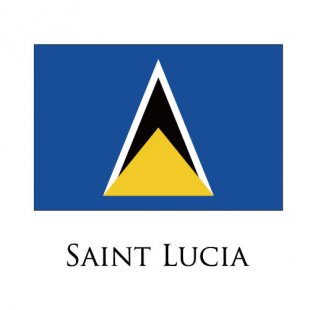 St.lucia flag logo Iron On Transfer