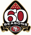 San Francisco 49ers 2006 Anniversary Logo Iron On Transfer