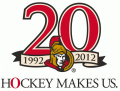 Ottawa Senators 2011 12 Anniversary Logo Print Decal