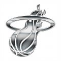 Miami Heat Silver Logo Iron On Transfer