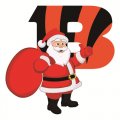 Cincinnati Bengals Santa Claus Logo Iron On Transfer