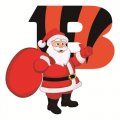 Cincinnati Bengals Santa Claus Logo Print Decal