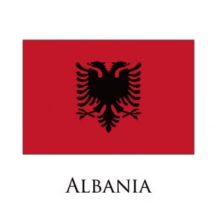 Albania flag logo Iron On Transfer