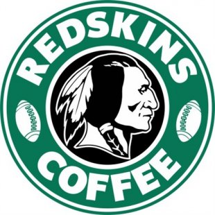 Washington Redskins starbucks coffee logo Print Decal