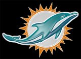 Miami Dolphins Plastic Effect Logo Iron On Transfer