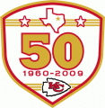 Kansas City Chiefs 2009 Anniversary Logo Iron On Transfer