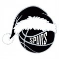San Antonio Spurs Basketball Christmas hat logo Print Decal