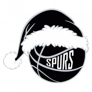San Antonio Spurs Basketball Christmas hat logo Iron On Transfer