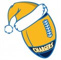 San Diego Chargers Football Christmas hat logo Iron On Transfer