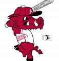 Arkansas Razorbacks 2001-2013 Mascot Logo Iron On Transfer