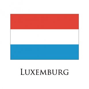 Luxemburg flag logo Iron On Transfer