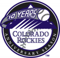 Colorado Rockies 2002 Anniversary Logo Print Decal