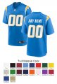 Los Angeles Chargers Custom Letter and Number Kits For Blue Jersey Material Twill