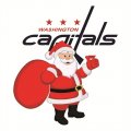 Washington Capitals Santa Claus Logo Print Decal