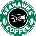 Seattle Seahawks starbucks coffee logo Iron On Transfer