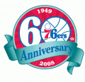 Philadelphia 76ers 2008-2009 Anniversary Logo Iron On Transfer