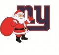 New York Giants Santa Claus Logo Print Decal