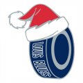 Columbus Blue Jackets Hockey ball Christmas hat logo Iron On Transfer