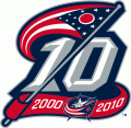 Columbus Blue Jackets 2010 11 Anniversary Logo Print Decal