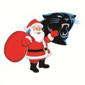 Carolina Panthers Santa Claus Logo Print Decal