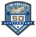 Los Angeles Dodgers 2008 Anniversary Logo Print Decal