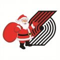 Portland Trail Blazers Santa Claus Logo Print Decal