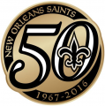 New Orleans Saints 2016 Anniversary Logo Print Decal