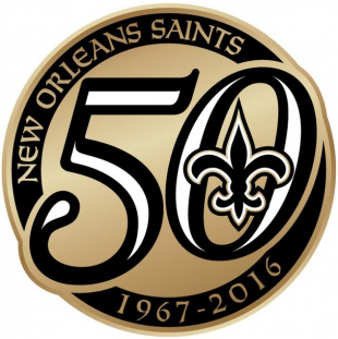 New Orleans Saints 2016 Anniversary Logo Iron On Transfer