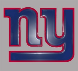 New York Giants Plastic Effect Logo Iron On Transfer