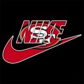 San Francisco 49ers Nike logo Print Decal