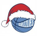 Memphis Grizzlies Basketball Christmas hat logo Print Decal