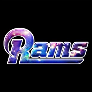 Galaxy Los Angeles Rams Logo Iron On Transfer