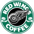 Detroit Red Wings Starbucks Coffee Logo Iron On Transfer