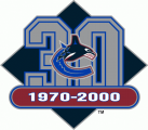 Vancouver Canucks 1999 00 Anniversary Logo Print Decal