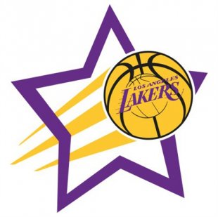 Los Angeles Lakers Basketball Goal Star logo Iron On Transfer