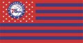 Philadelphia 76ers Flag001 logo Print Decal