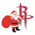 Houston Rockets Santa Claus Logo Iron On Transfer