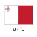 Malta flag logo Iron On Transfer