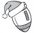 Oakland Raiders Football Christmas hat logo Iron On Transfer