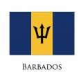 Barbados flag logo Print Decal