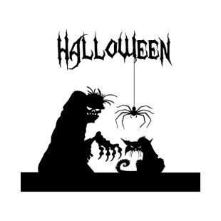 Halloween Logo 45 Iron On Transfer