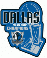 Dallas Mavericks 2010 11 Champion Logo Print Decal