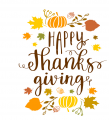 Thanksgiving Day Logo 24 Iron On Transfer